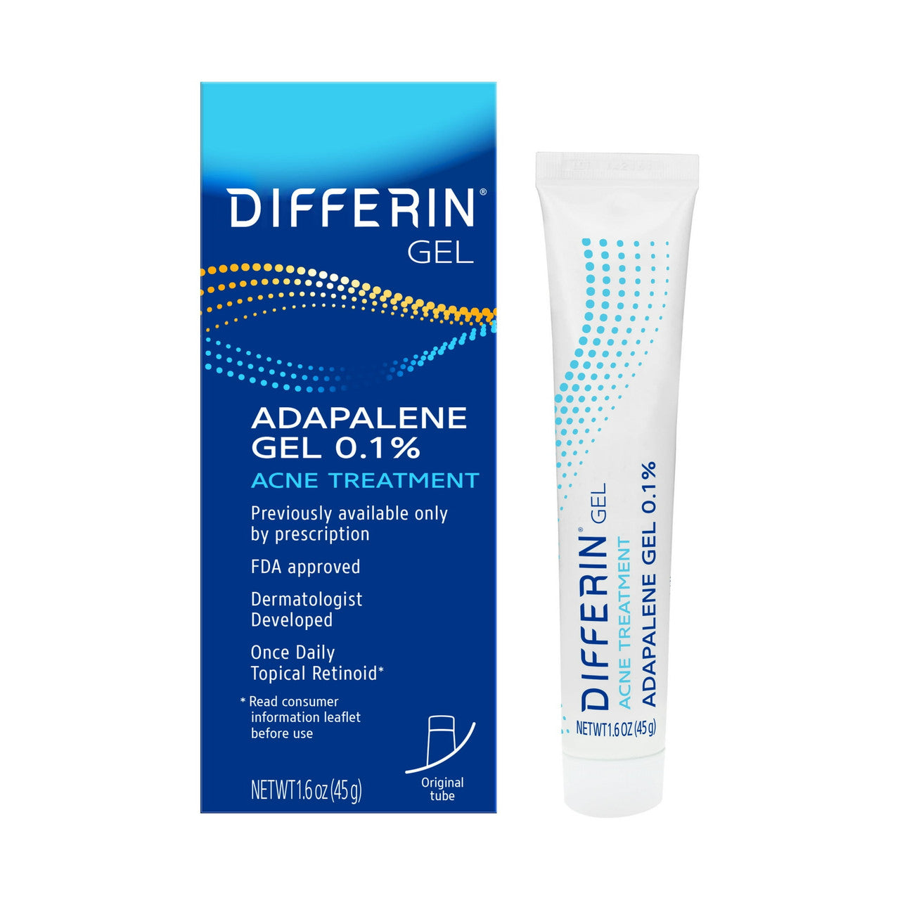 Differin with Adapalene Gel Acne Treatment, 1.6 Oz
